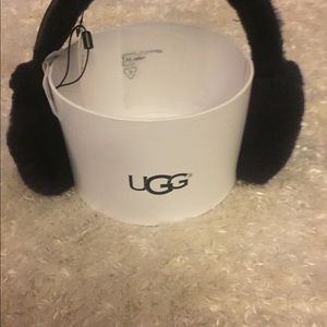 New UGG Purple Shearling & Leather Earmuffs